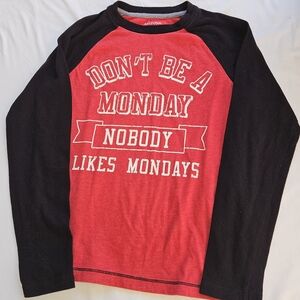 Boy's long-sleeved tee. Arizona Jean Co.  Red&black. Size 10/12
